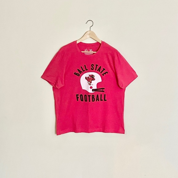 NEW Ball State University Football Cardinals Graphic Red T Shirt Adult size XL - Picture 1 of 6